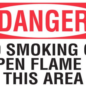 No Smoking or Open Flame In This Area
